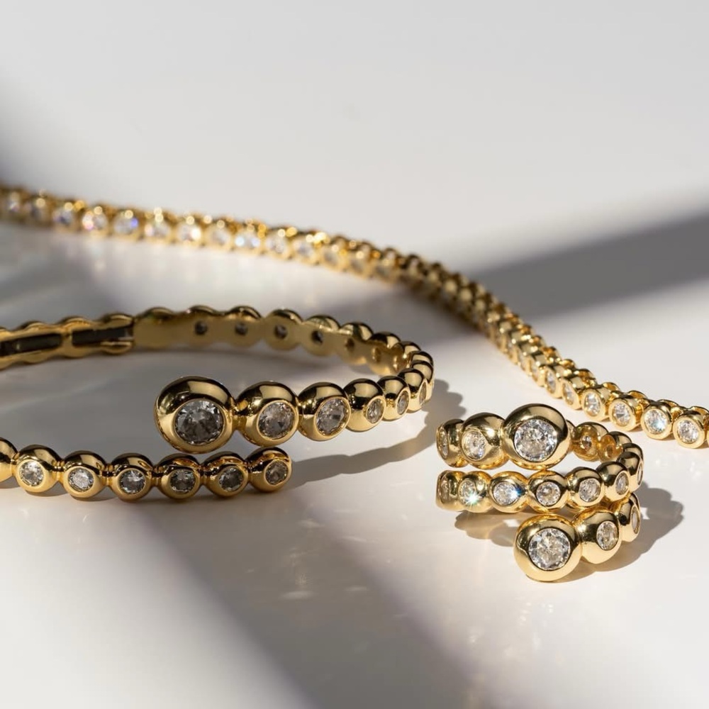 Bracha Mali Cuff Gold Bracelet - Picture 7 of 7